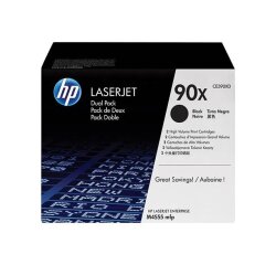 HP toner 90X, 24 000 pagina's, OEM CE390XD, zwart, duopack