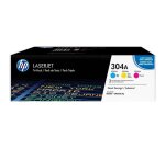 HP 304A - pack de 3 - jaune, cyan, magenta - original - LaserJet - cartouche de toner (CF372AM)