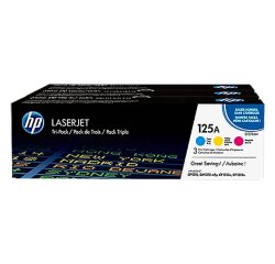 HP 125A - 3-pack - yellow, cyan, magenta - original - LaserJet - toner cartridge (CE259AM)