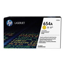 HP 654A - jaune - original - LaserJet - cartouche de toner (CF332A)