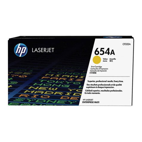 HP 654A - Gelb - original - LaserJet - Tonerpatrone (CF332A)