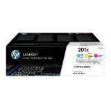 HP 201X - 3 - hoog rendement - geel, cyaan, magenta - origineel - LaserJet - tonercartridge (CF253XM)