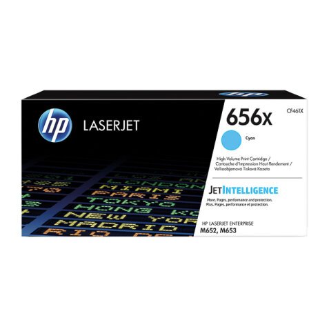 HP 656X - à rendement élevé - cyan - original - LaserJet - cartouche de toner (CF461X)