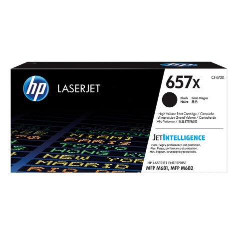 HP 657X - à rendement élevé - noir - original - LaserJet - cartouche de toner (CF470X)