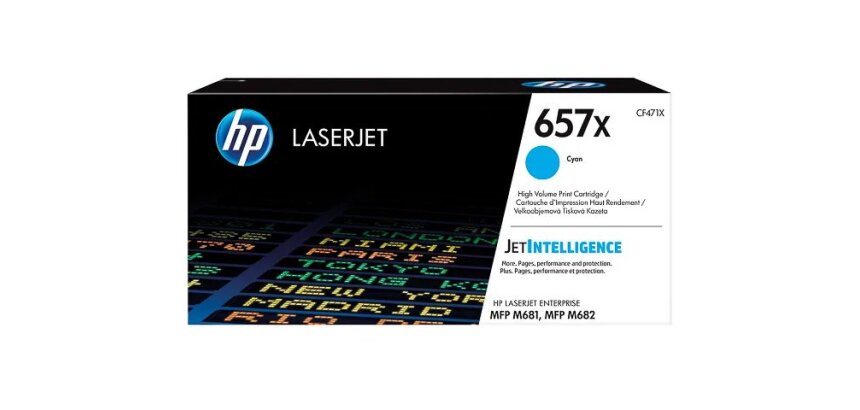 HP 657X - à rendement élevé - cyan - original - LaserJet - cartouche de toner (CF471X)