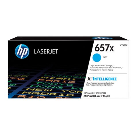 HP 657X - à rendement élevé - cyan - original - LaserJet - cartouche de toner (CF471X)