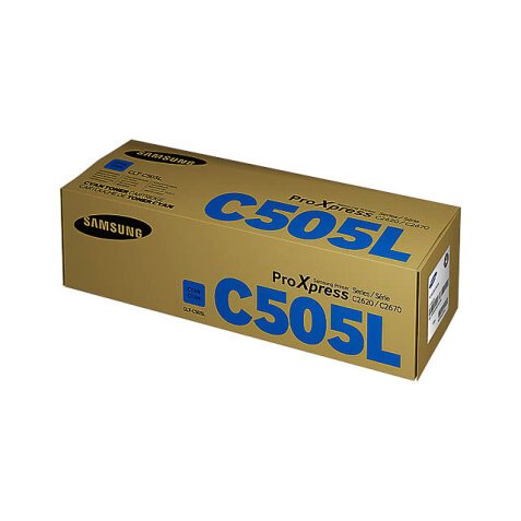 Samsung CLT-C505L - High Yield - cyan - original - toner cartridge (SU035A)