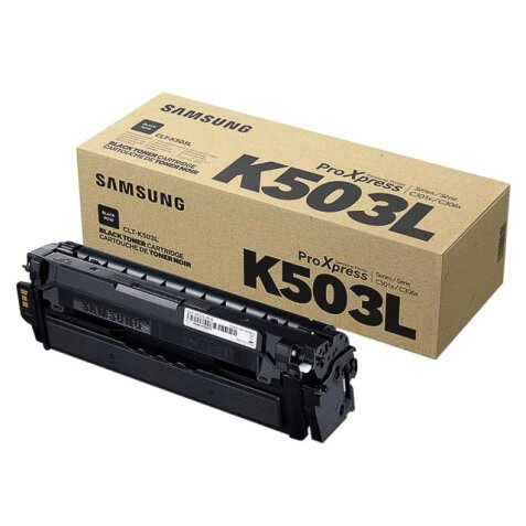 Samsung CLT-K503L - hoog rendement - zwart - origineel - tonercartridge (SU147A)