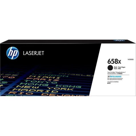 HP 658X Schwarz Original LaserJet Tonerkartusche mit hoher Reichweite