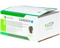 Lexmark - Extra High Capacity - cyan - original - toner cartridge - LCCP, LRP