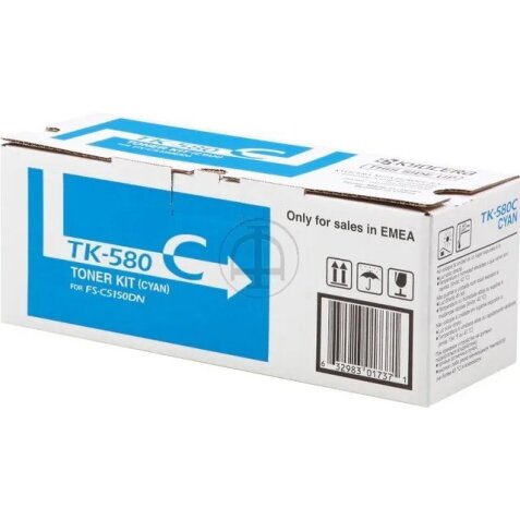 Kyocera TK 580C - cyaan - origineel - tonercartridge