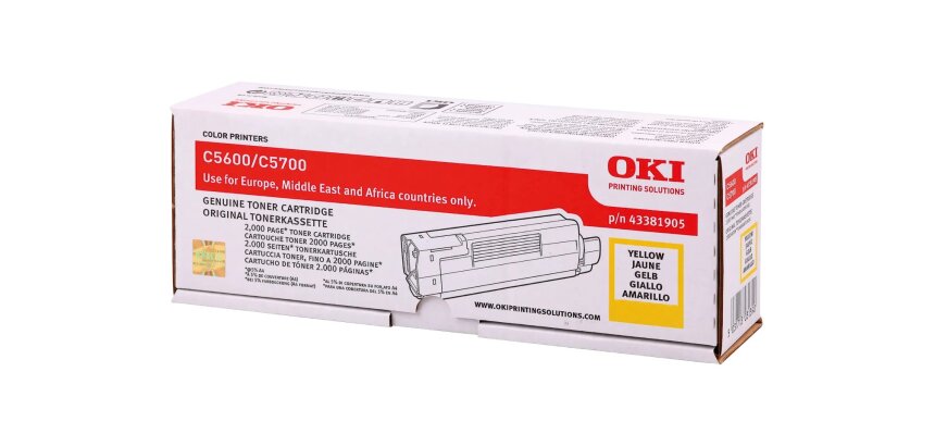 OKI - yellow - original - toner cartridge