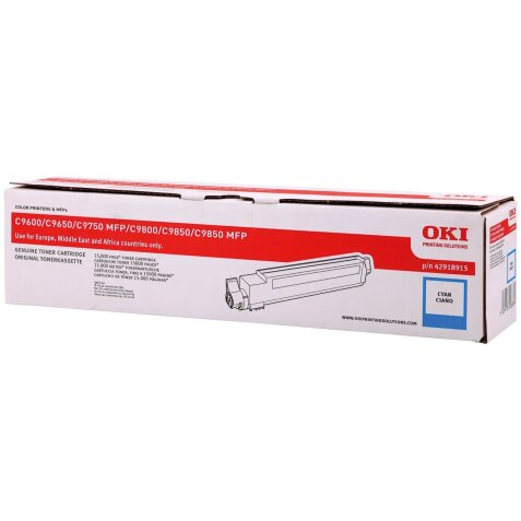 42918915 OKI C9600 Toner Cyan  15.000Pages