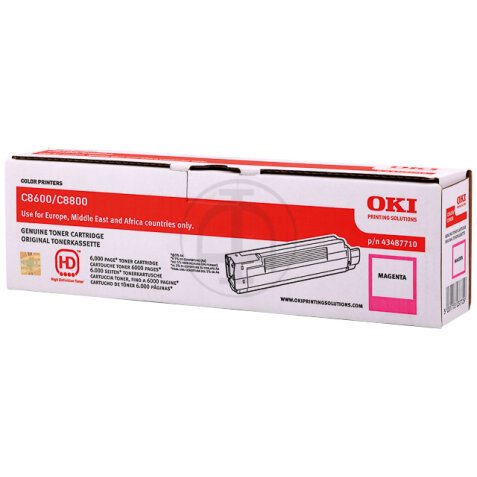 43487710 OKI C8600 Toner Magenta  6000Pages