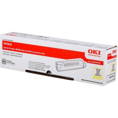 44059209 OKI MC860 Toner JauneLOW  10.000Pages