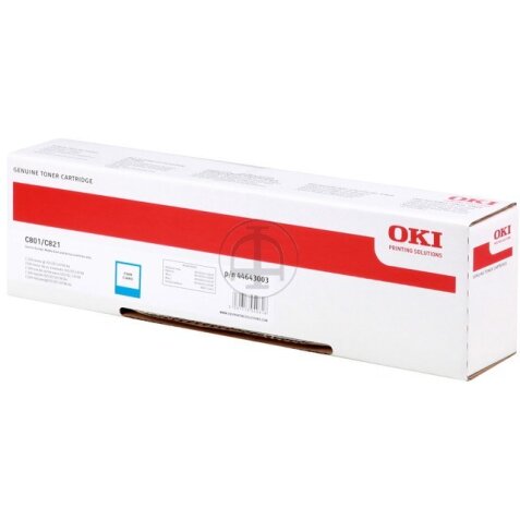 44643003 OKI C801 Toner Cyan  7000pag.