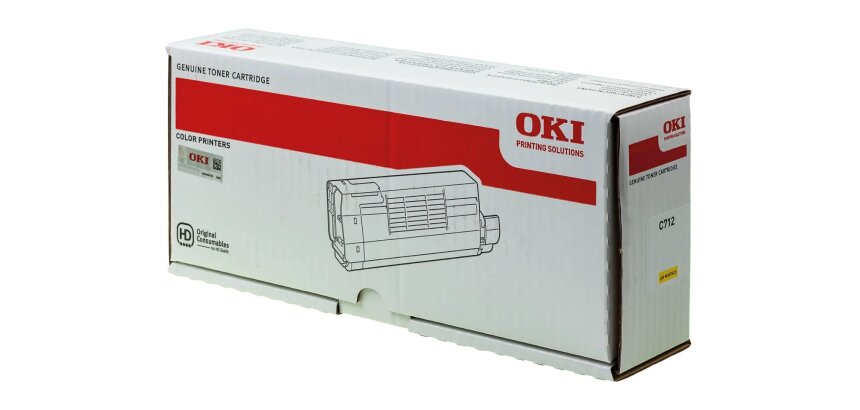 OKI - jaune - original - cartouche de toner