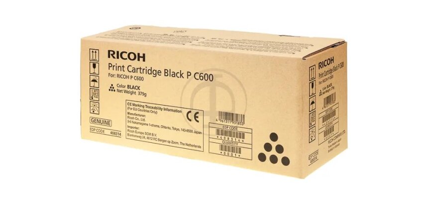 408314 RICOH P C600 Toner Noir  18.000Pages