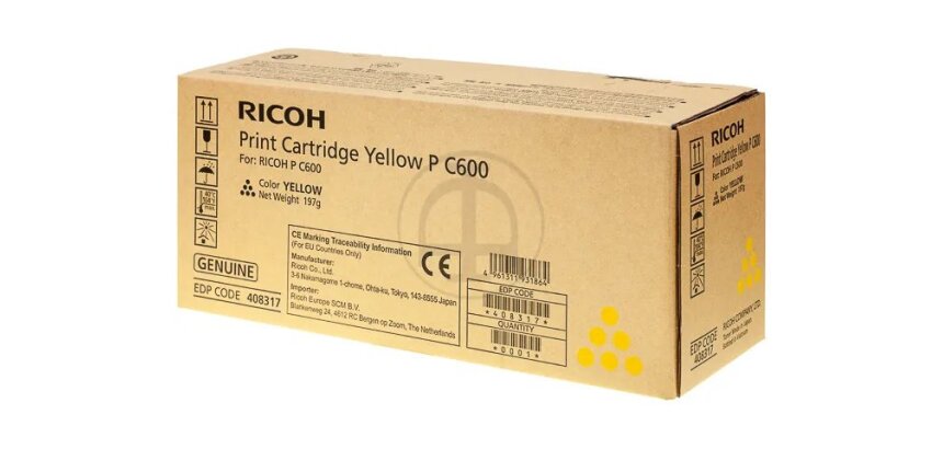 408317 RICOH P C600 Toner GeelLOW  12.000pag.