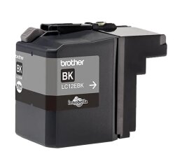 Brother LC12EBK - XL-Kapazität - Schwarz - original - Tintenpatrone