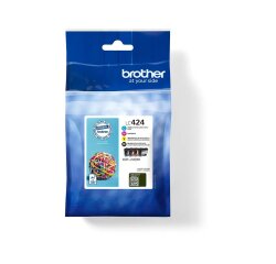 Brother lc-424val druckerpatrone 4 stück(e) original schwarz, cyan, magenta, gelb