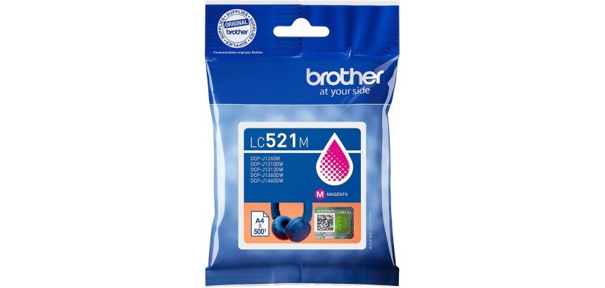 Brother LC521M Cartouche d'encre authentique - Magenta