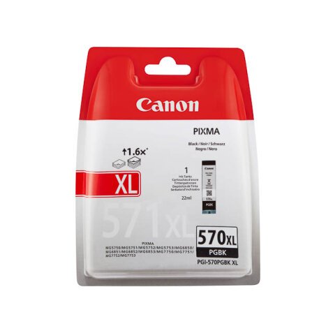 Canon PGI-570PGBK XL - Hohe Ergiebigkeit - Schwarz - Original - Tintenbehälter