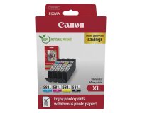 Canon Foto-Value-Pack CLI-581 XL, 170 - 520 Fotos, OEM 2052C006, 4 Farben