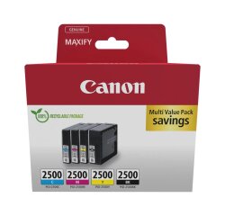 Canon PGI-2500 BK/C/M/Y Pack cartridges 4 kleuren voor inkjetprinter