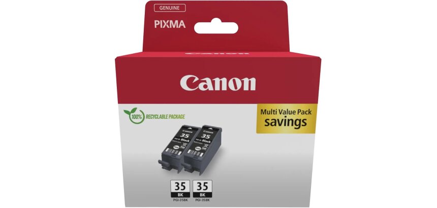 Canon PGI-35 pack of 2 black cartridges for inkjet printer