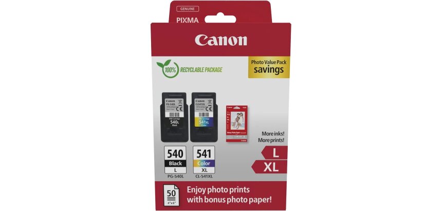 Canon PG-540L - CL-541 4-color cartridge pack for inkjet printer