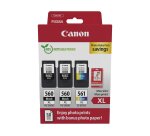 Canon photo value pack 2 x PG-560XL + 1 x CL-561XL, 300 - 400 pagina's, OEM 3712C012, 4 kleuren