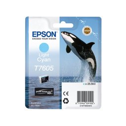 Epson T7605 - lichtcyaan - origineel - inktcartridge