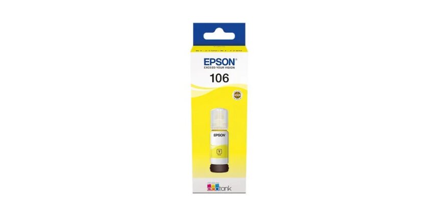 Epson bouteilles d'encre 106, 70 ml, OEM C13T00Q440, jaune