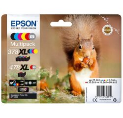 Epson 478XL Multipack - 6-pack - High Capacity - gray, black, yellow, cyan, magenta, red - original - ink cartridge