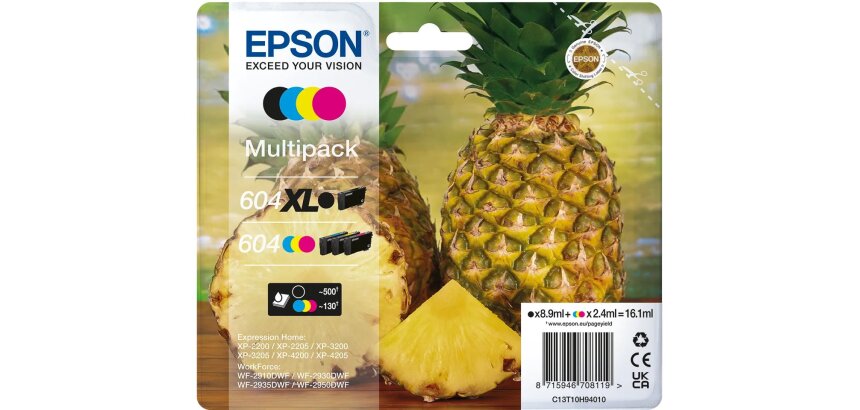 Epson 604XL Pack 3 cartouches couleurs pour imprimante jet d'encre