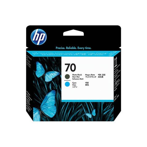 HP 70 - cyan, noir mat - tête d'impression