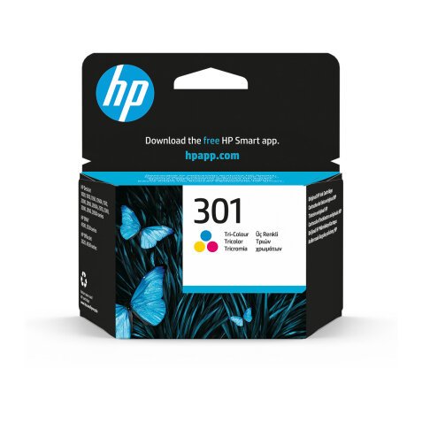 HP 301 - couleur (cyan, magenta, jaune) - original - cartouche d'encre