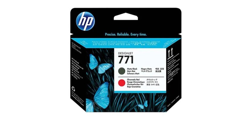 HP 771 - matte black, chromatic red - printhead