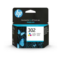 HP 302 - color (cyan, magenta, yellow) - original - ink cartridge