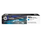 HP 981X - à rendement élevé - cyan - original - PageWide - cartouche d'encre