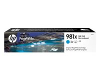 HP 981X - à rendement élevé - cyan - original - PageWide - cartouche d'encre