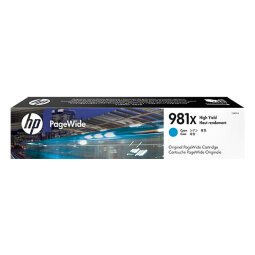 HP 981X - à rendement élevé - cyan - original - PageWide - cartouche d'encre