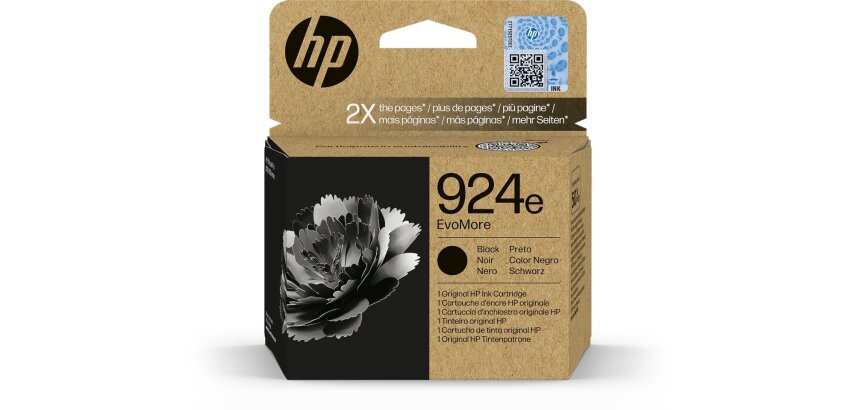 HP 924e Cartouche d’encre authentique Noir EvoMore pour imprimante jet d'encre