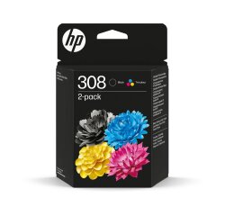 HP 308 2-Pack Black/Tri-color Original Ink Cartridge Combo