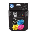 HP cartouche d'encre 302/304, 100 - 120 pages, OEM B82L1AE, 1 x noir et 1 x 3 couleurs