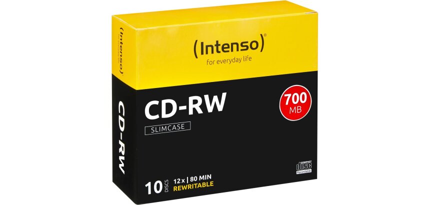 Intenso CD-RW 700MB / 80min, 12x 700 MB 10 Stück