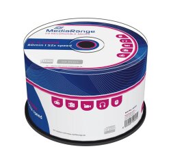 CD-R MediaRange 700MB|80min 52x speed, 50 stuks