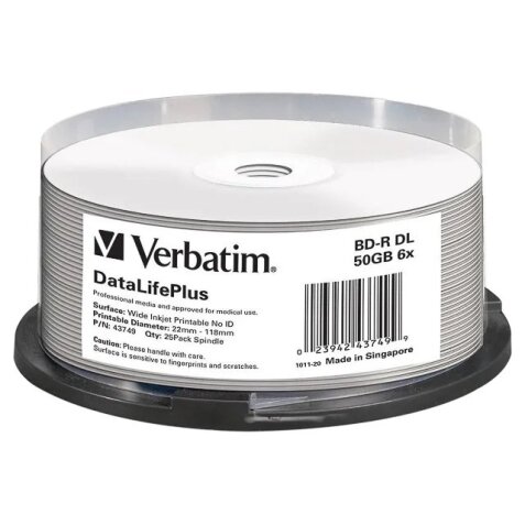 Verbatim DataLifePlus - BD-R DL x 25 - 50 Go - support de stockage