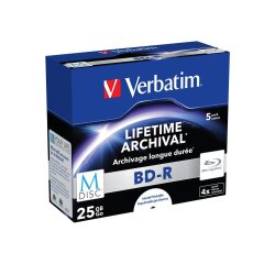 Verbatim M-Disc - BD-R x 5 - 25 Go - support de stockage
